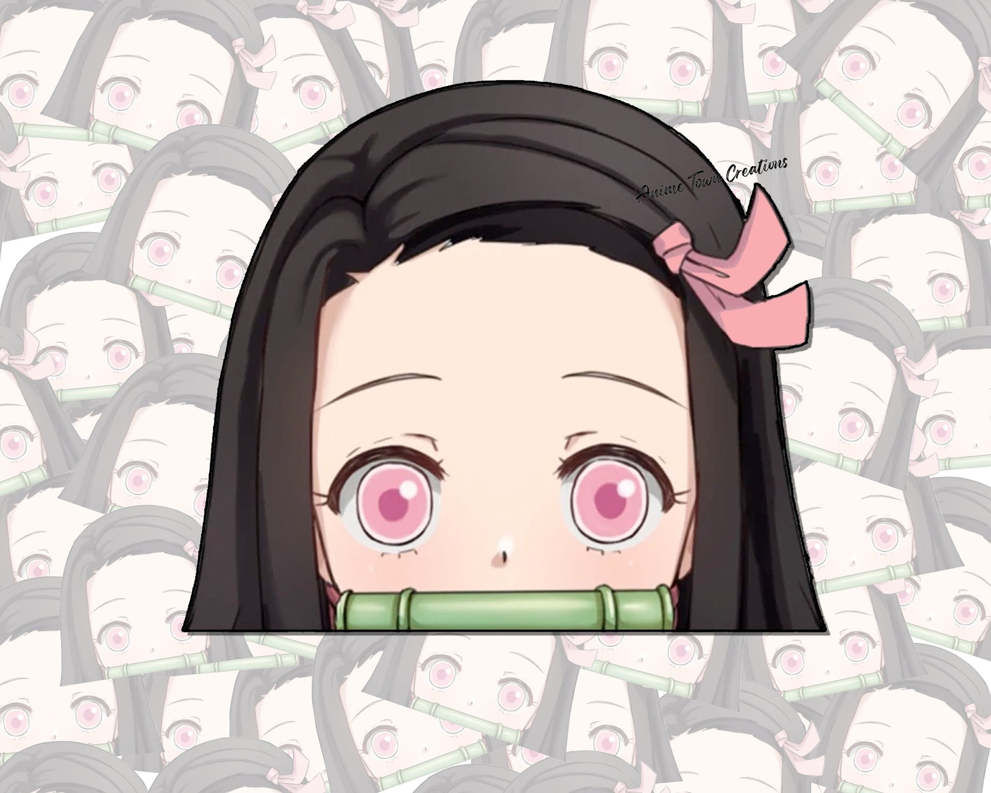 Anime Town Creations Sticker Nezuko Peeker 5" Accessories - Anime Demon Slayer Sticker