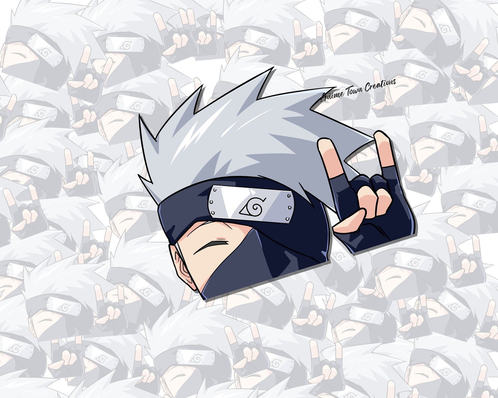 Anime Town Creations Sticker Kakashi Peeker 5" Accessories - Anime Naruto Sticker