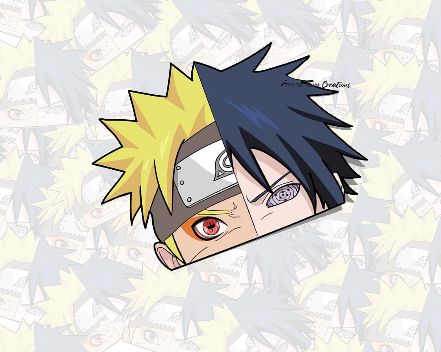 Anime Town Creations Sticker Sasuke X Naruto Peeker 5" Accessories - Anime Naruto Sticker
