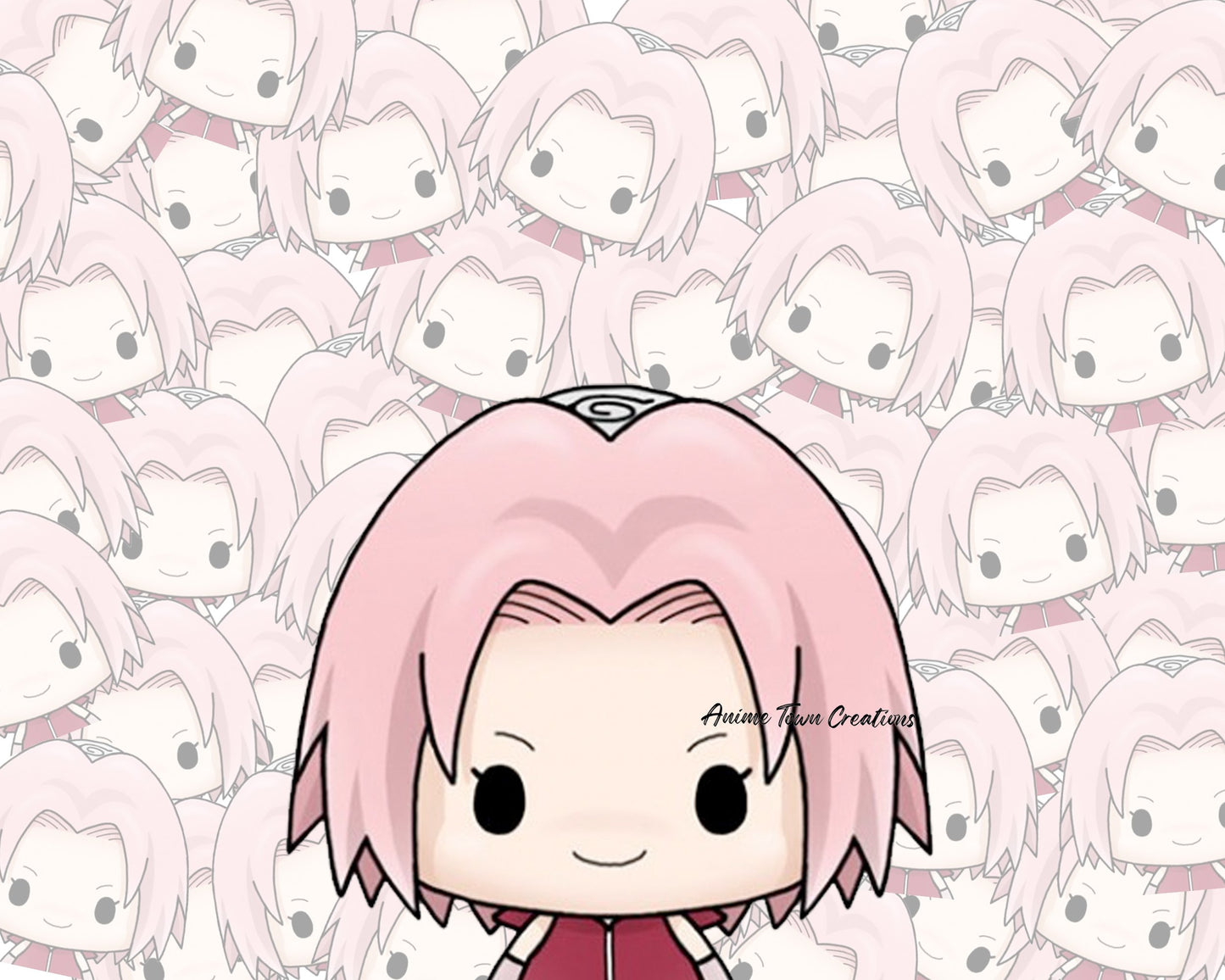 Anime Town Creations Sticker Chibi Sakura Peeker 5" Accessories - Anime Naruto Sticker