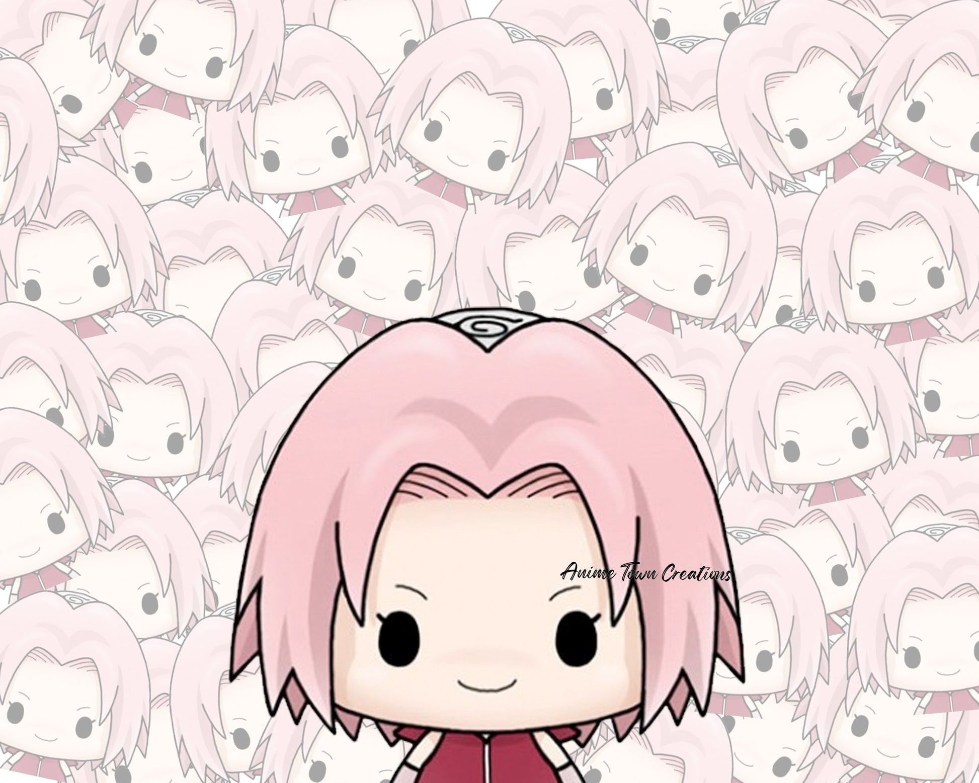 Anime Town Creations Sticker Chibi Sakura Peeker 5" Accessories - Anime Naruto Sticker