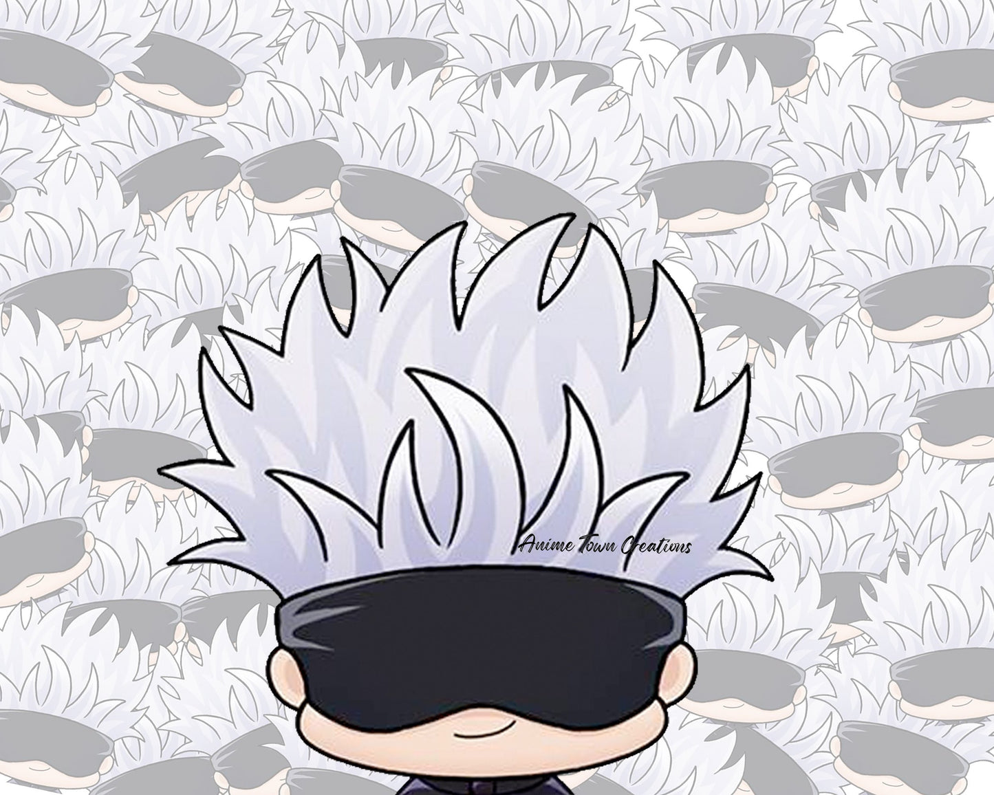 Anime Town Creations Sticker Chibi Gojo Satoru Peeker 5" Accessories - Anime Jujutsu Kaisen Sticker