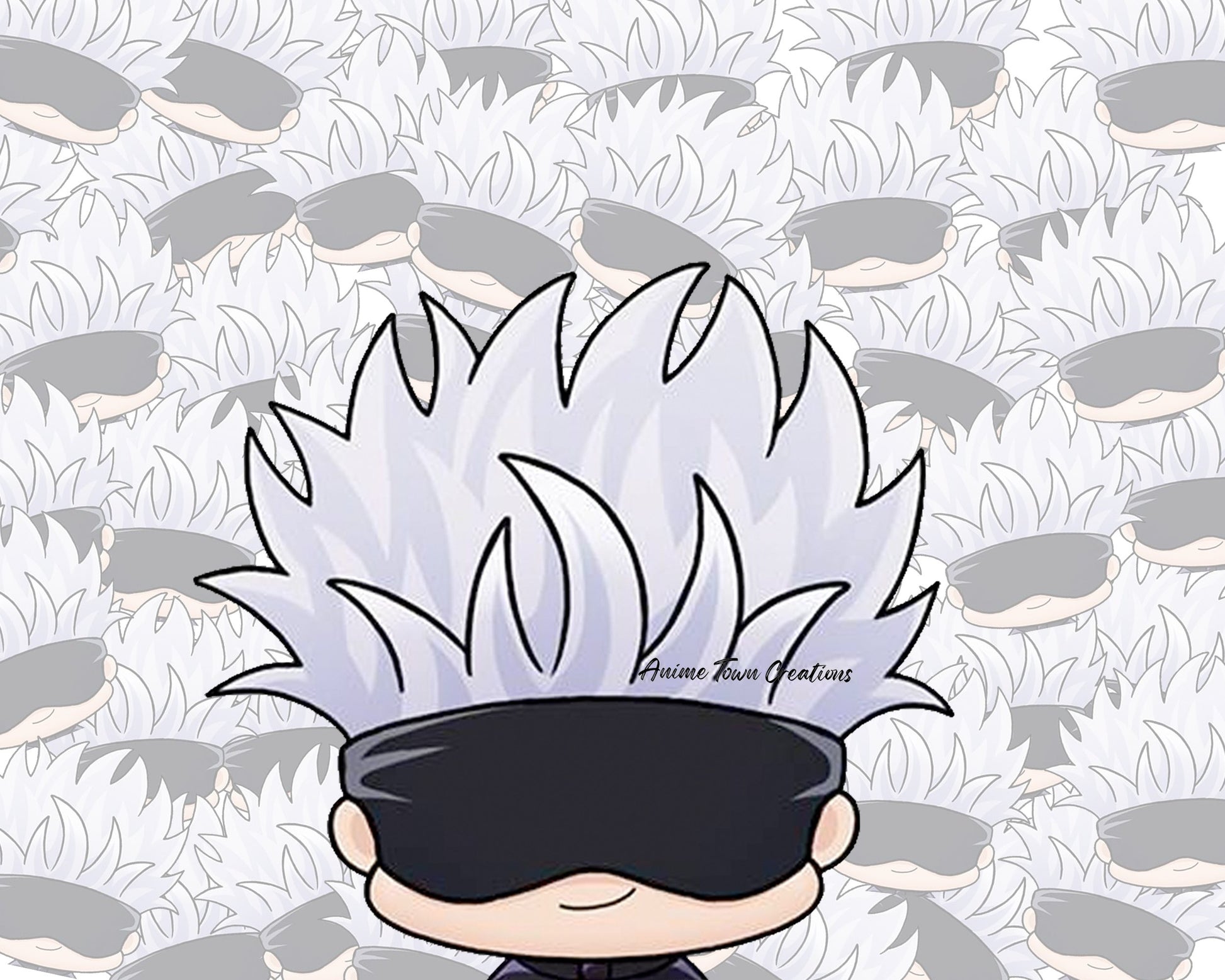 Anime Town Creations Sticker Chibi Gojo Satoru Peeker 5" Accessories - Anime Jujutsu Kaisen Sticker