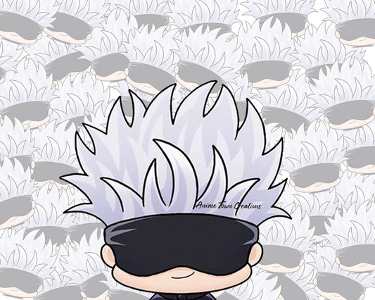 Anime Town Creations Sticker Chibi Gojo Satoru Peeker 5" Accessories - Anime Jujutsu Kaisen Sticker