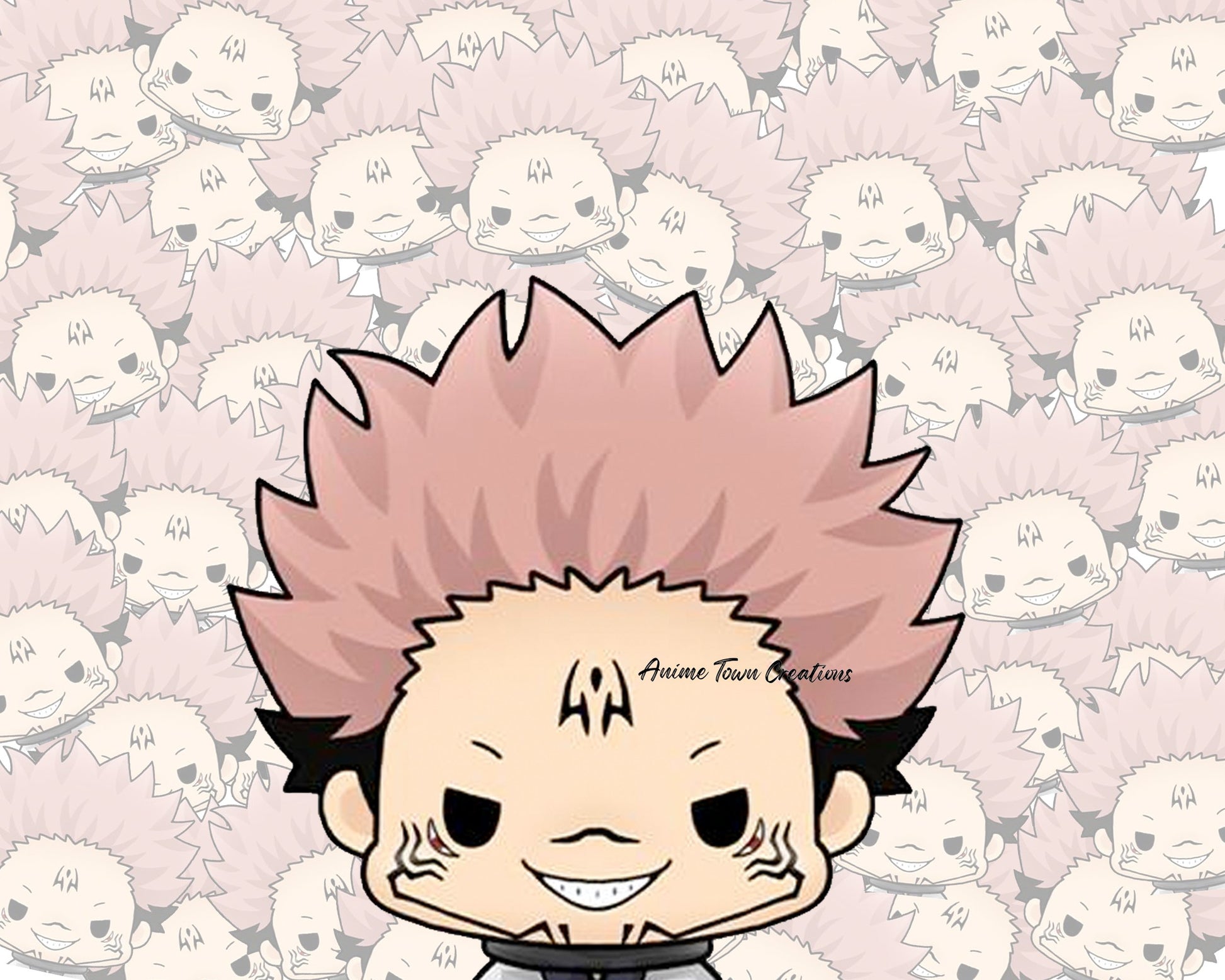Anime Town Creations Sticker Chibi Sukuna Peeker 5" Accessories - Anime Jujutsu Kaisen Sticker