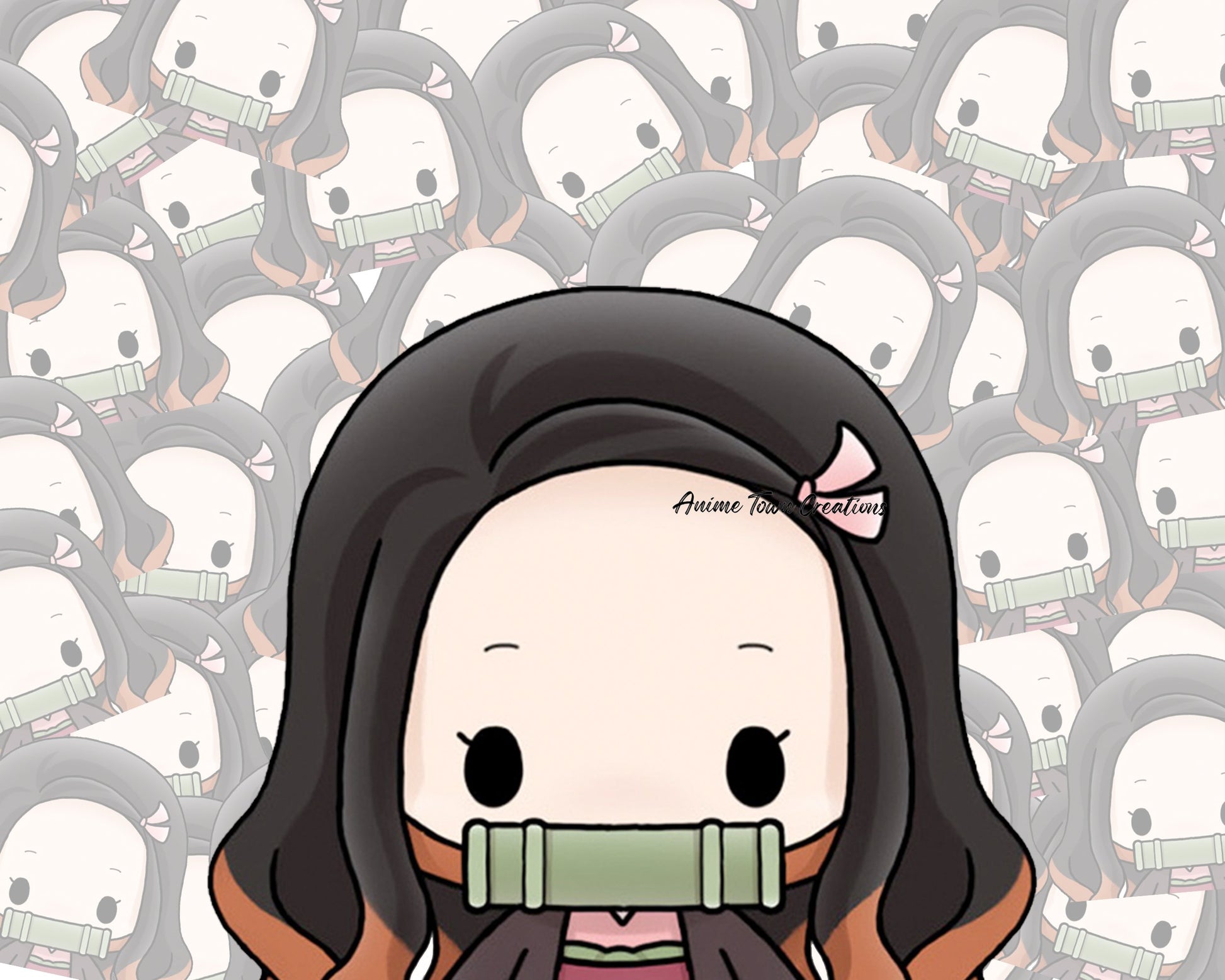 Anime Town Creations Sticker Chibi Nezuko Peeker 5" Accessories - Anime Demon Slayer Sticker