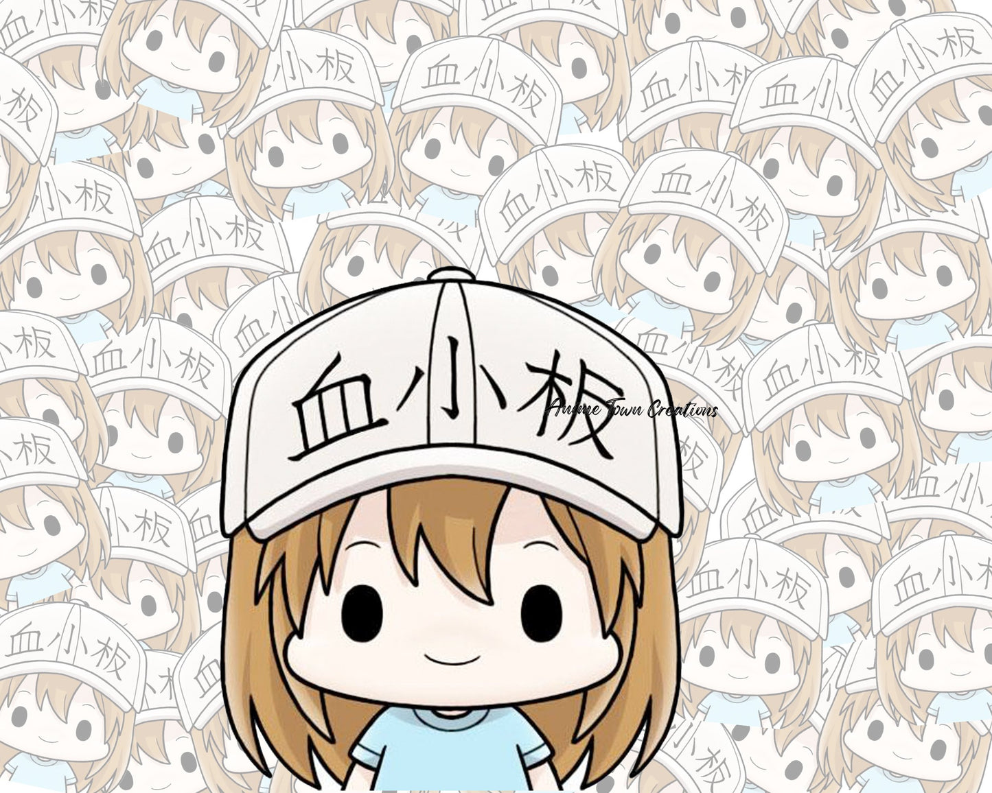 Anime Town Creations Sticker Chibi Cells at Work Platelet Peeker 5" Accessories - Anime Cells at work Sticker