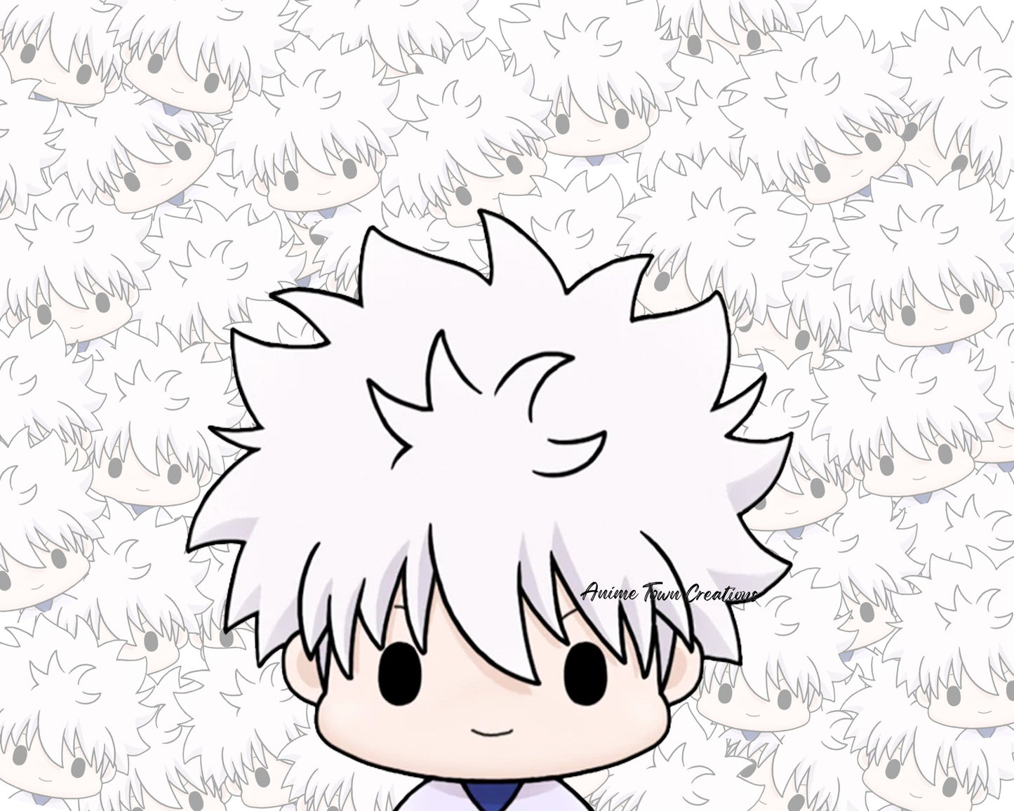 Anime Town Creations Sticker Chibi Killua Zoldyck Peeker 5" Accessories - Anime Hunter x Hunter Sticker