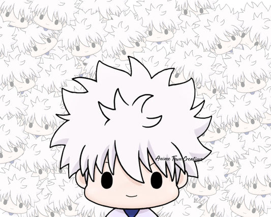 Anime Town Creations Sticker Chibi Killua Zoldyck Peeker 5" Accessories - Anime Hunter x Hunter Sticker