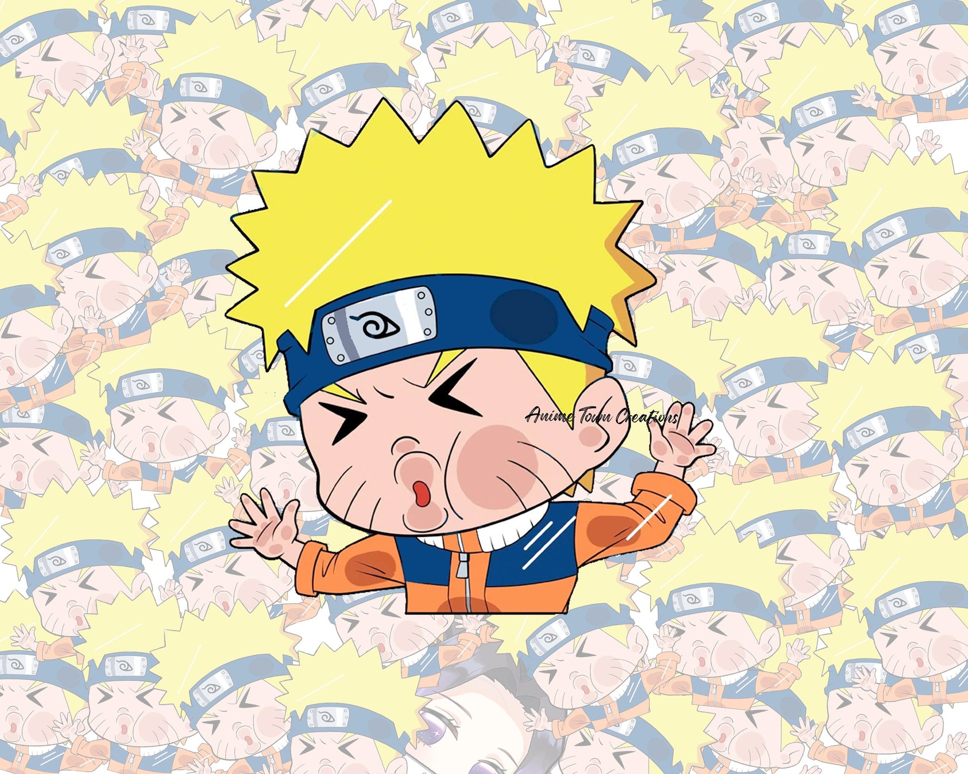 Naruto Face Squish Peeker Sticker Sticker – Anime Town Creations