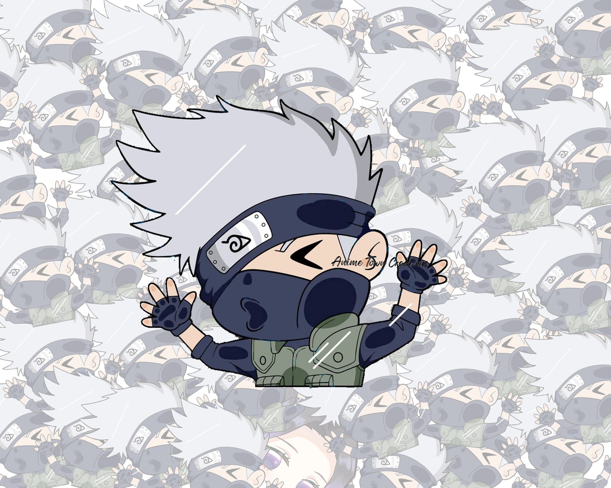 Kakashi Face Squish Peeker Sticker Sticker – Anime Town Creations