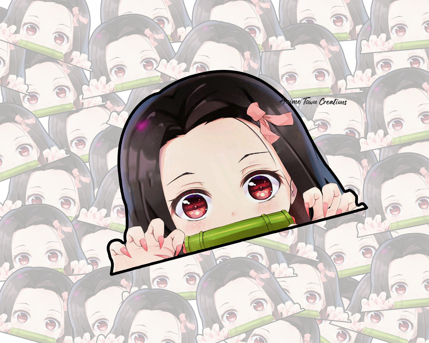 Anime Town Creations Sticker Sweet Nezuko Peeker 5" Accessories - Anime Demon Slayer Sticker