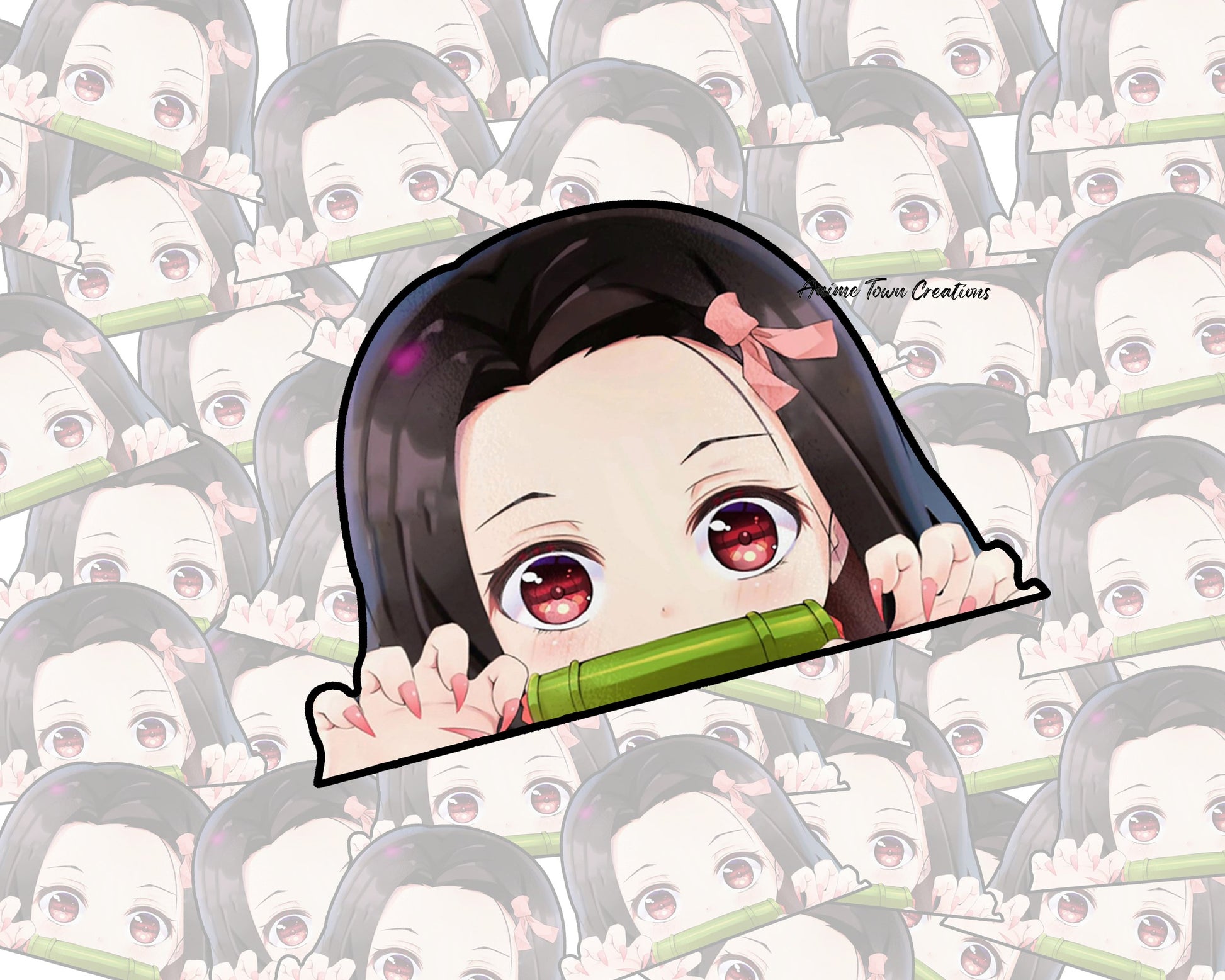 Anime Town Creations Sticker Sweet Nezuko Peeker 5" Accessories - Anime Demon Slayer Sticker