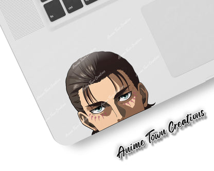 Anime Town Creations Sticker Attack On Titan Eren Adult Peeker 5" Accessories - Anime Attack on Titan Sticker