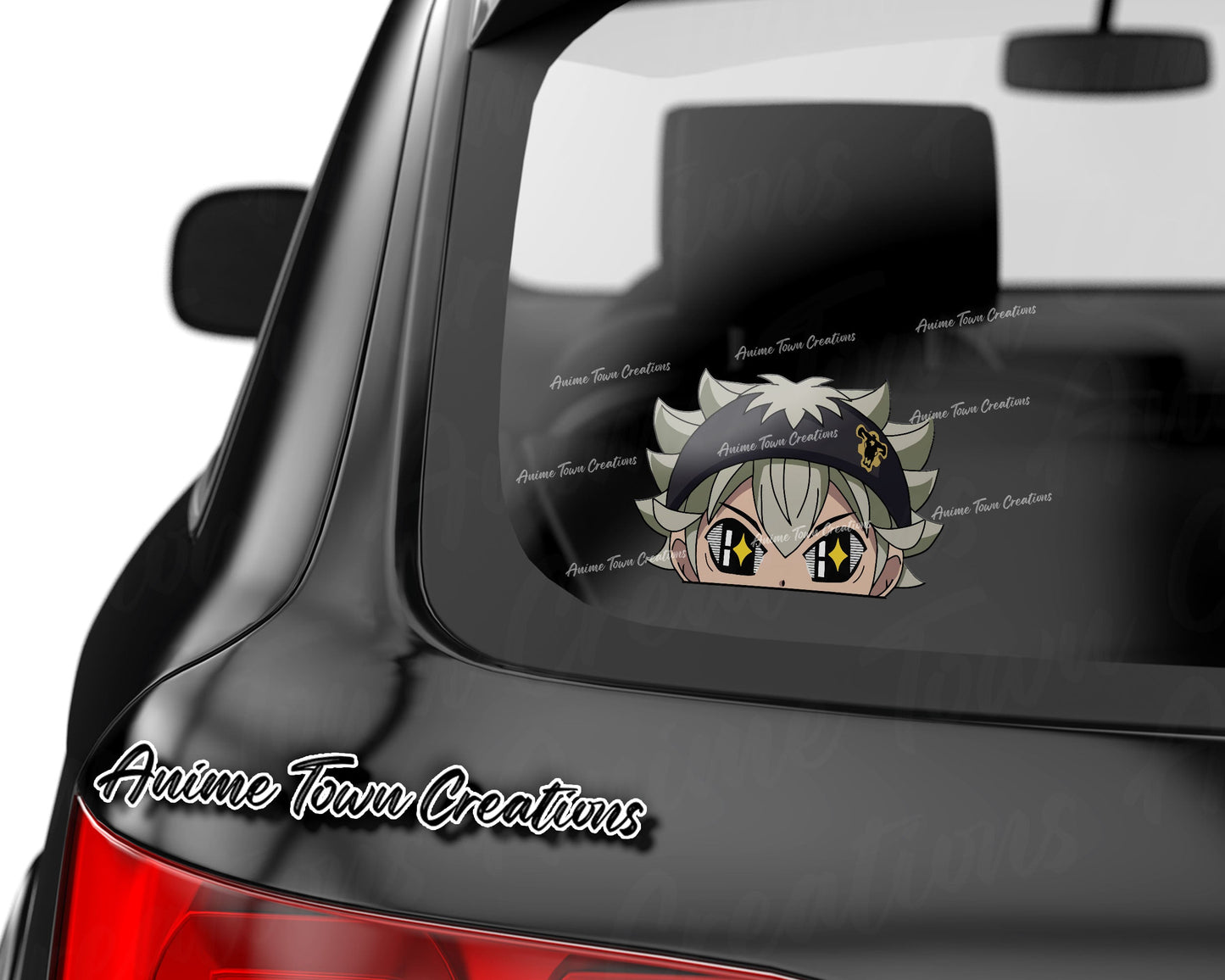 Anime Town Creations Sticker Black Clover Asta Peeker 8" Accessories - Anime Black Clover Sticker