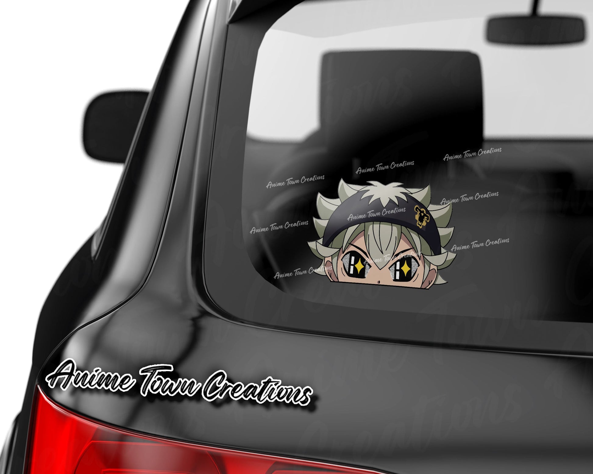 Anime Town Creations Sticker Black Clover Asta Peeker 8" Accessories - Anime Black Clover Sticker