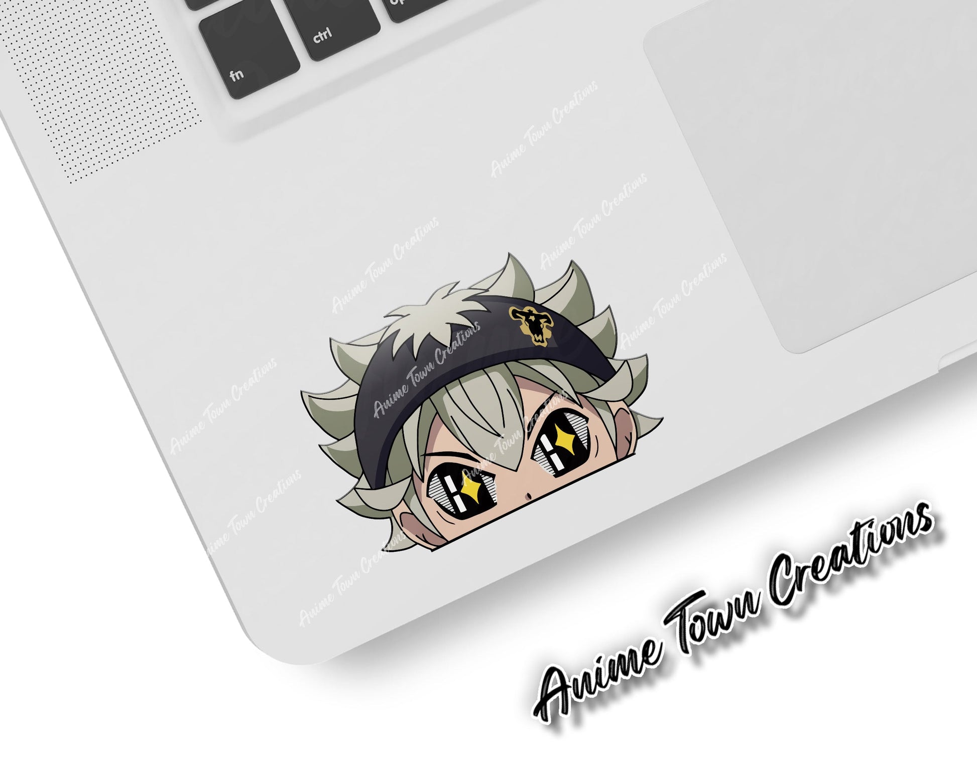 Anime Town Creations Sticker Black Clover Asta Peeker 5" Accessories - Anime Black Clover Sticker