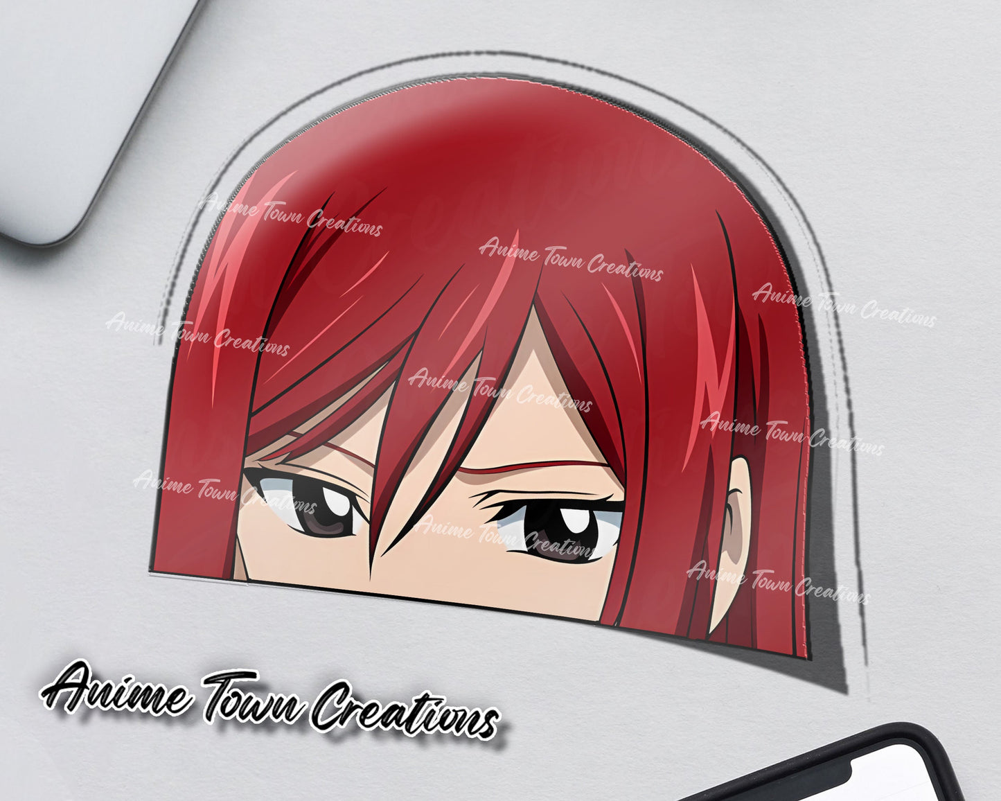 Anime Town Creations Sticker Fairy Tail Ezra Scarlet Peeker 5" Accessories - Anime Fairy Tail Sticker