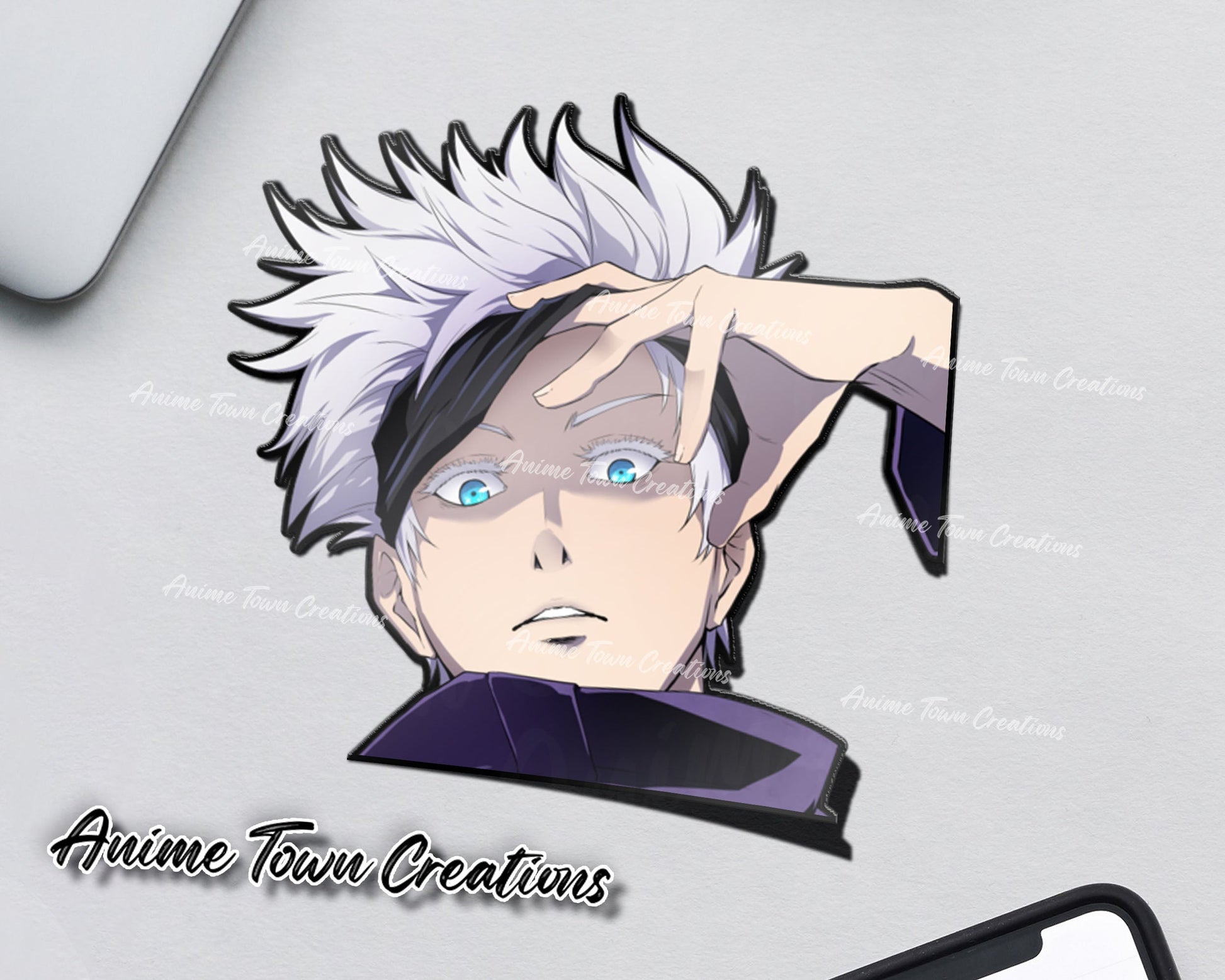 Anime Town Creations Sticker Jujutsu Kaisen Gojo Blindfold 5" Accessories - Anime Jujutsu Kaisen Sticker