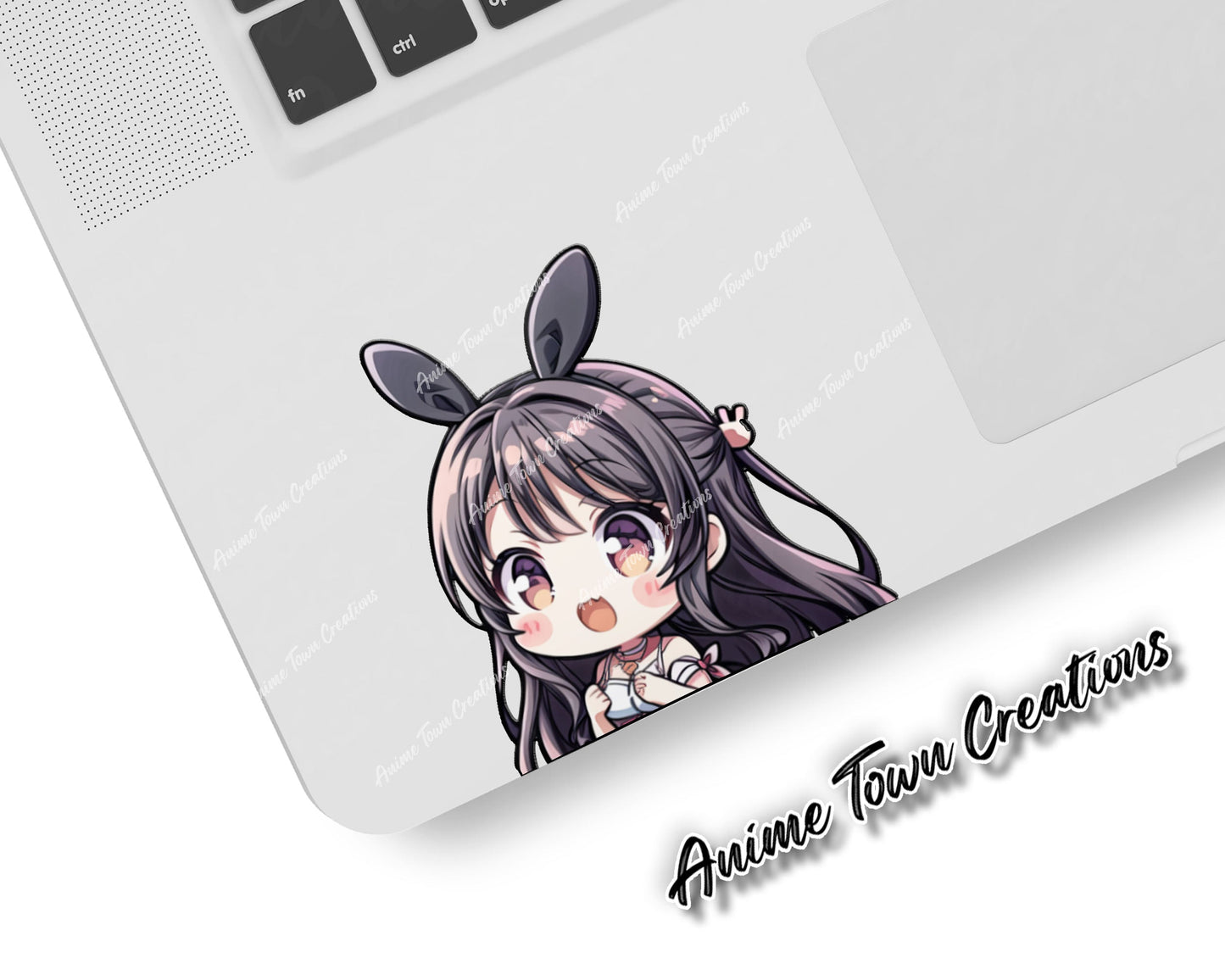Anime Town Creations Sticker Mai Sakurajima Chibi Peeker 5" Accessories - Anime Rascal Does Not Dream of Bunny Girl Senpai Sticker