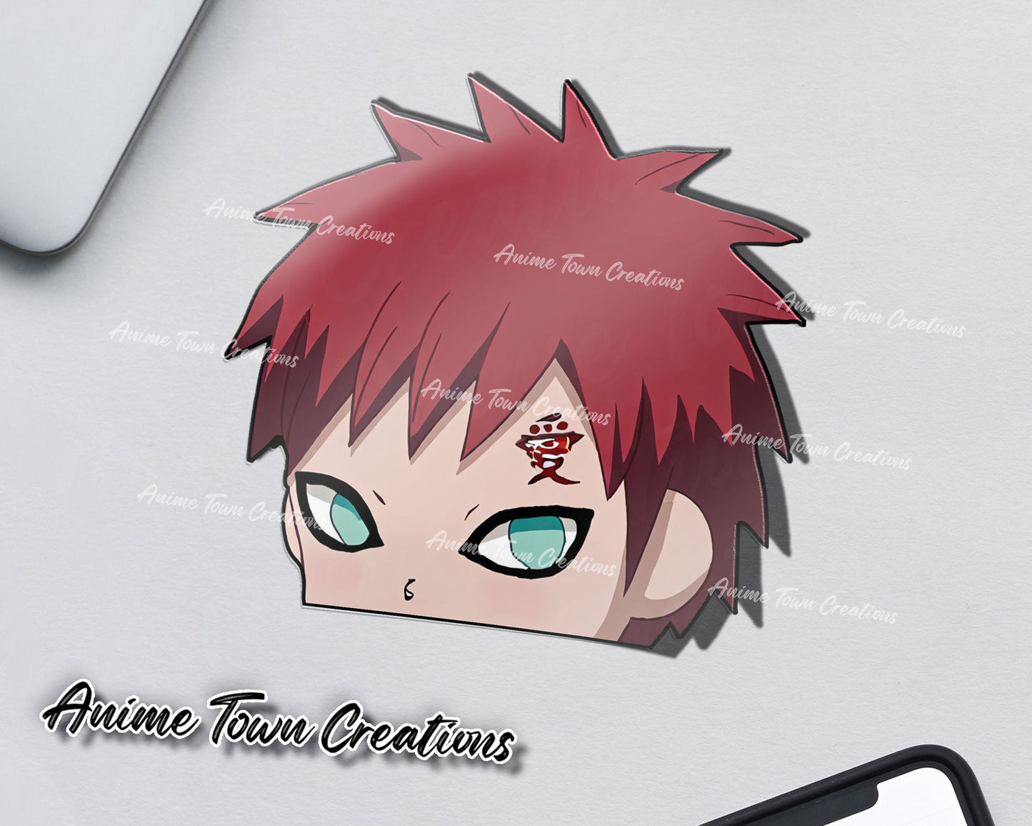 Anime Town Creations Sticker Naruto Gaara Peeker 5" Accessories - Anime Naruto Sticker