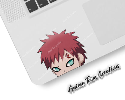 Anime Town Creations Sticker Naruto Gaara Peeker 5" Accessories - Anime Naruto Sticker