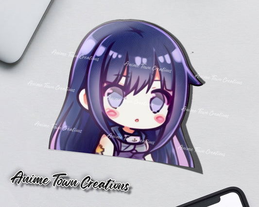 Anime Town Creations Sticker Naruto Hinata Chibi Peeker 5" Accessories - Anime Naruto Sticker