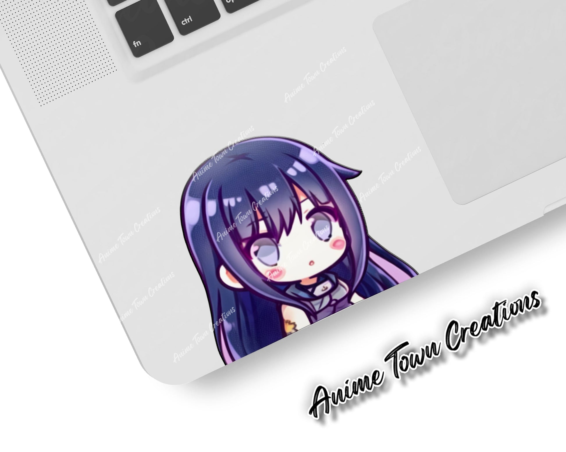 Anime Town Creations Sticker Naruto Hinata Chibi Peeker 5" Accessories - Anime Naruto Sticker