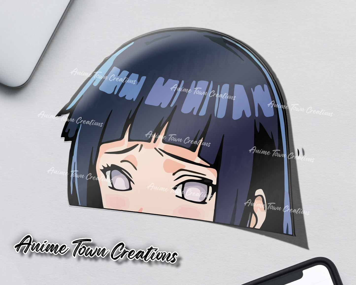 Anime Town Creations Sticker Naruto Hinata Peeker 5" Accessories - Anime Naruto Sticker