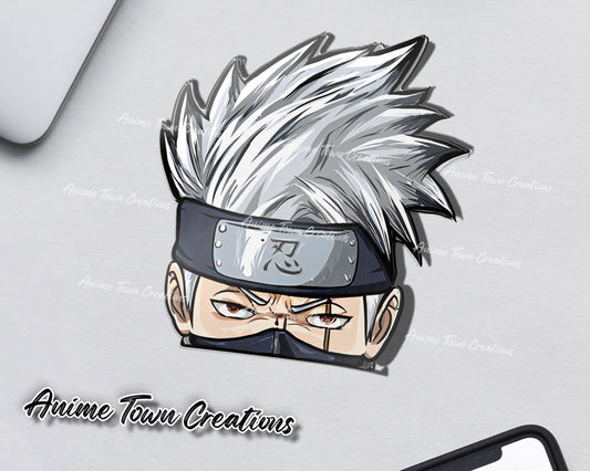 Anime Town Creations Sticker Naruto Kakashi Hatake Ninja Peeker 5" Accessories - Anime Naruto Sticker