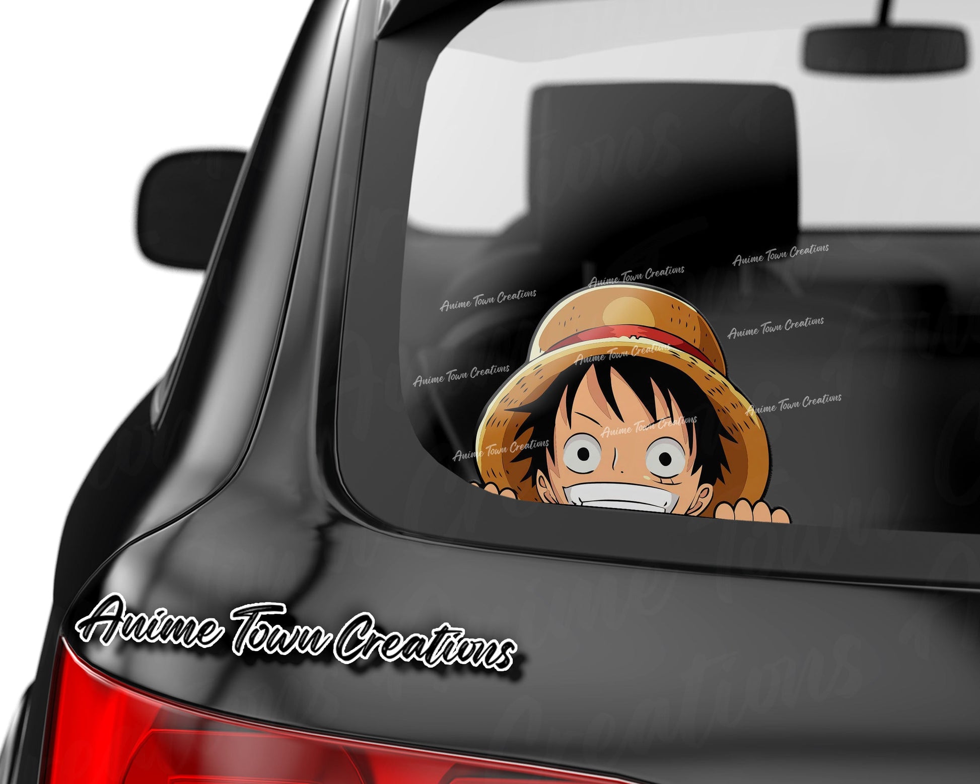 Anime Town Creations Sticker One Piece Luffy Peeker 8" Accessories - Anime One Piece Sticker
