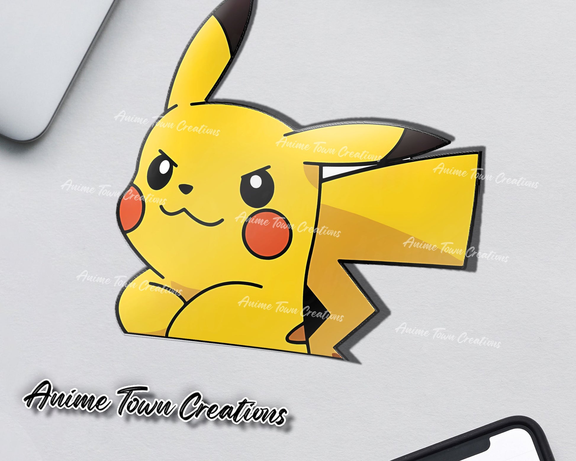 Anime Town Creations Sticker Pokemon Brave Pikachu Peeker 5" Accessories - Anime Pokemon Sticker