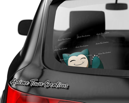 Anime Town Creations Sticker Pokemon Snorlax Peeker 8" Accessories - Anime Pokemon Sticker