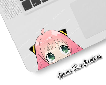 Anime Town Creations Sticker Spy X Family Anya Forger Peeker 5" Accessories - Anime Spy x Family Sticker