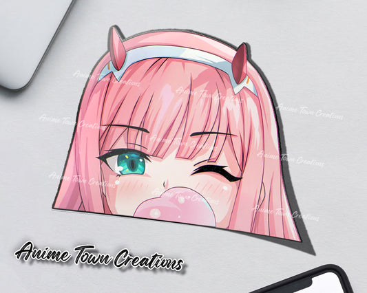 Anime Town Creations Sticker Zero Two Bubble Gum 5" Accessories - Anime Zero Two Sticker