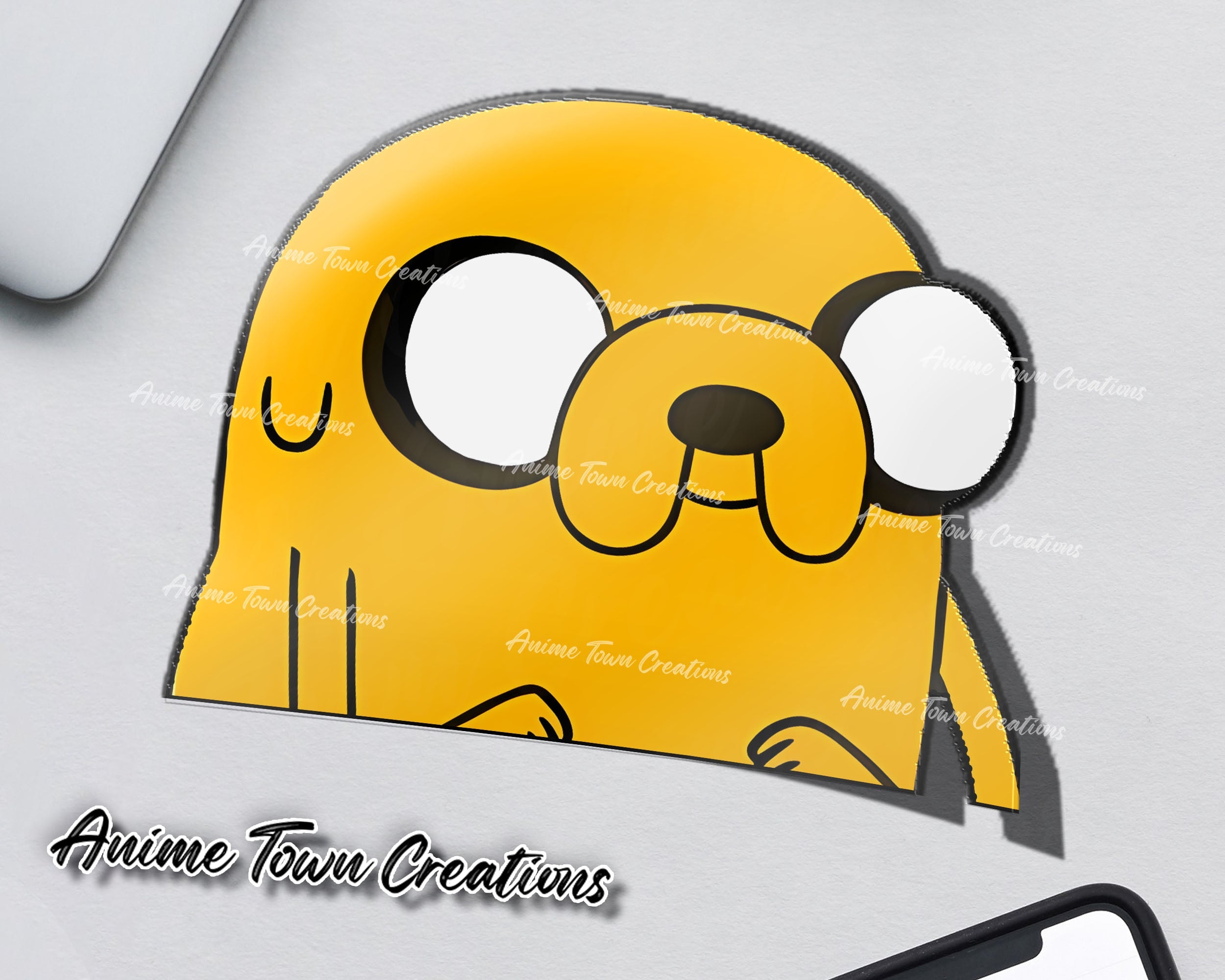 Jake Name Sticker Adventure Time Jake Sticker Sticker – Anime Town Creations