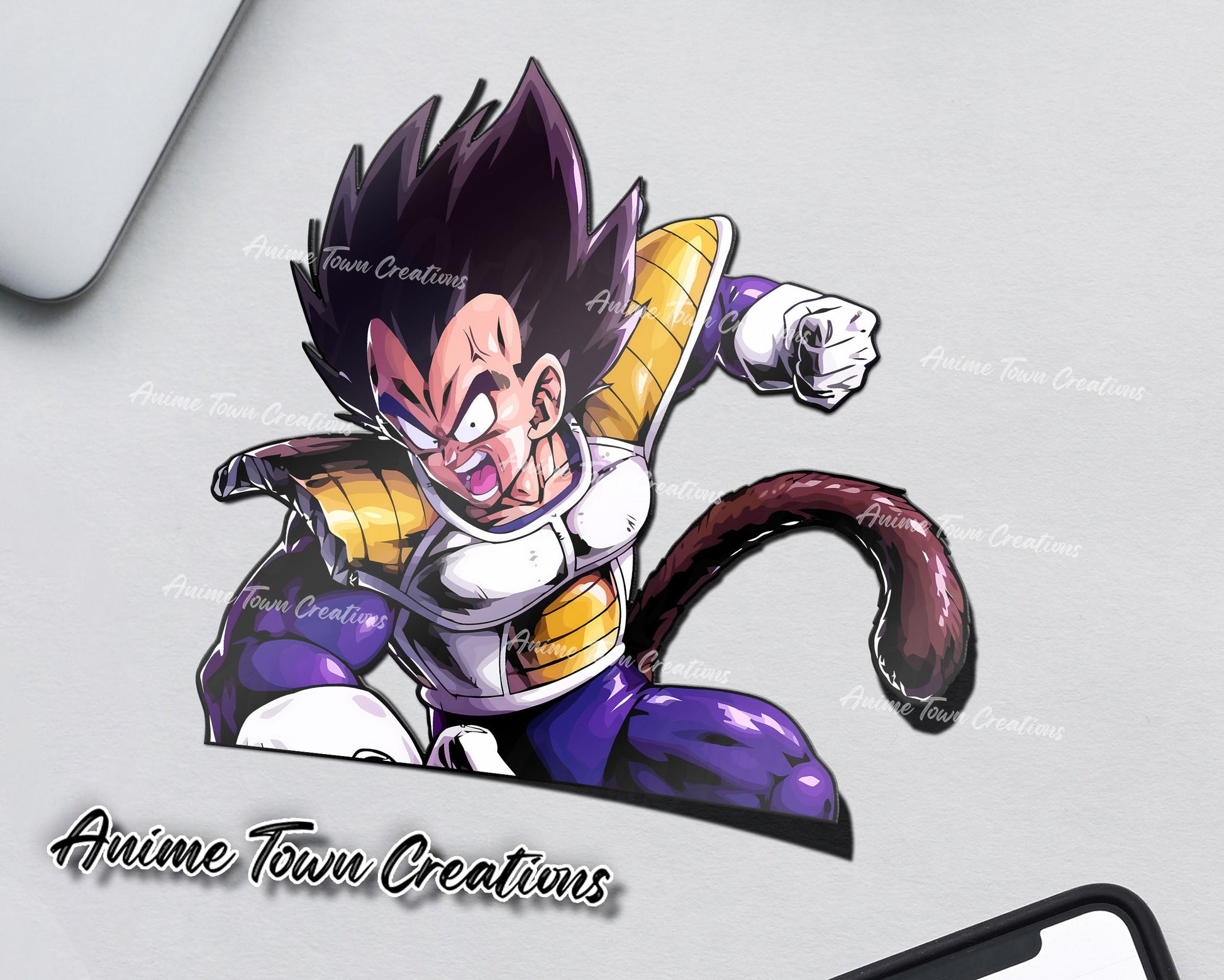 Anime Town Creations Sticker Dragon Ball Beast Vegeta 5" Accessories - Anime Dragon Ball Sticker