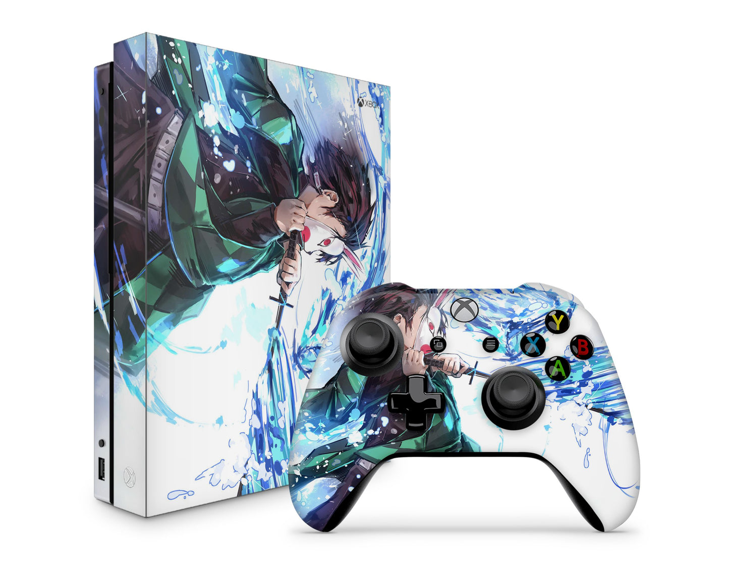 Anime Town Creations Xbox One Demon Slayer Tanjiro Water Style Xbox One Skins - Anime Demon Slayer Xbox One Skin