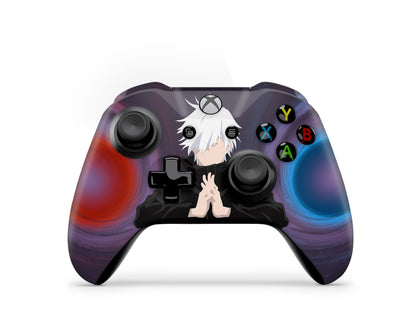 Anime Town Creations Xbox One Jujutsu Kaisen Gojo Satoru Red and Blue Xbox One Skins - Anime Jujutsu Kaisen Xbox One Skin
