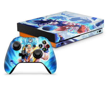 Anime Town Creations Xbox One Dragon Ball Z Goku Blue Xbox One Skins - Anime Dragon Ball Xbox One Skin