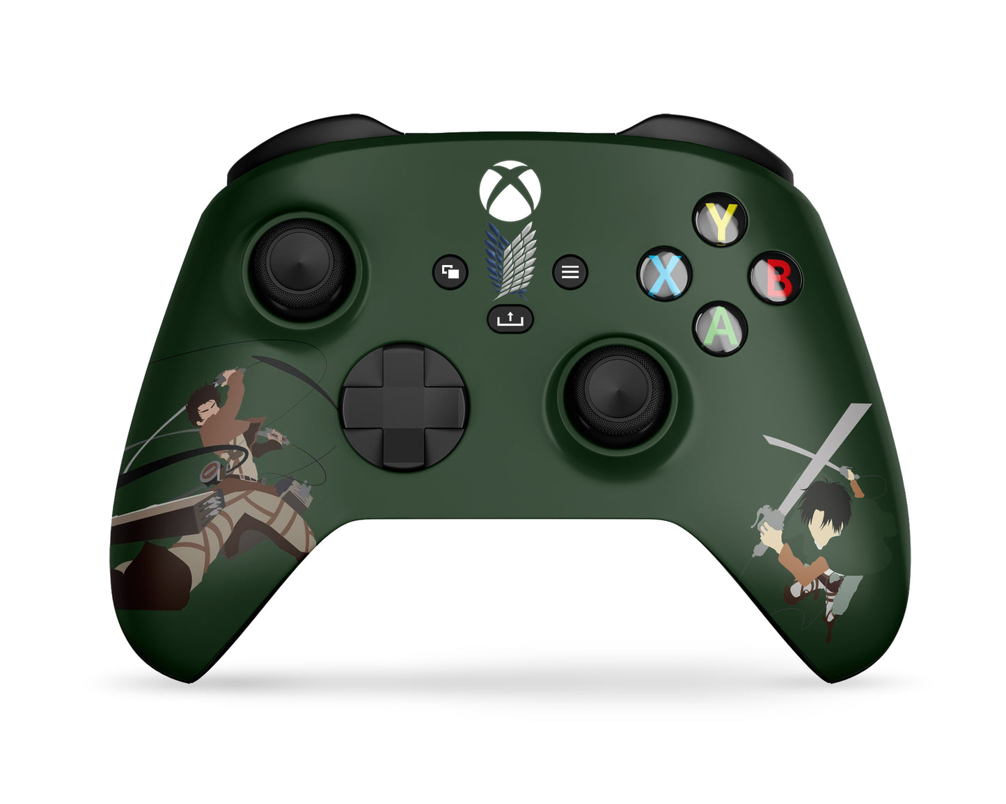 Anime Town Creations Xbox Series X & S Controller Attack On Titan Survey Corps Green MinimalisticSkins - Anime Attack on Titan Skin