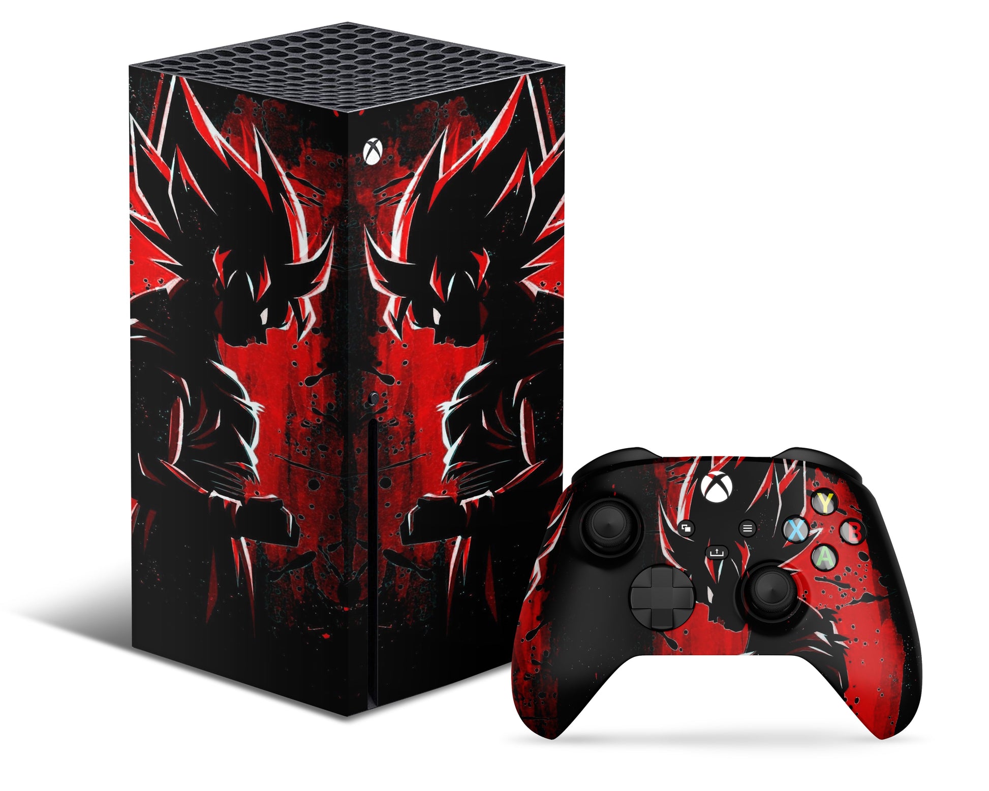 Xbox Xbox Series X Dragon Ball Super Saiyan Red Minimalist Xbox Series X Skins - Anime Dragon Ball & S Skin