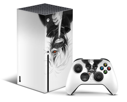 Anime Town Creations Xbox Series X Tokyo Ghoul Ken Kaneki White Xbox Series X Skins - Anime Tokyo Ghoul Xbox Series X & S Skin