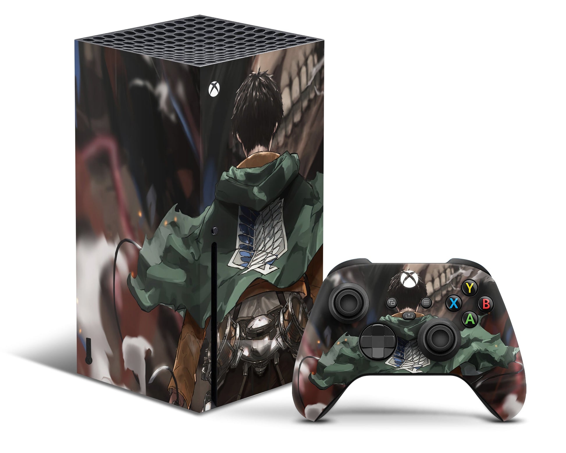 Anime Town Creations Xbox Series X Attack on Titan Eren Yeager Xbox Series X Skins - Anime Attack on Titan Xbox Series X & S Skin