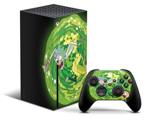 Anime Town Creations Xbox Series X Rick and Morty Portal Xbox Series X Skins - Anime Rick and Morty Xbox Series X & S Skin