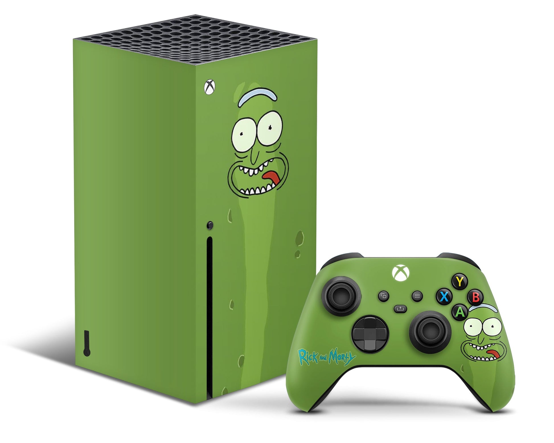 Anime Town Creations Xbox Series X Pickle Rick Xbox Series X Skins - Anime Rick and Morty Xbox Series X & S Skin