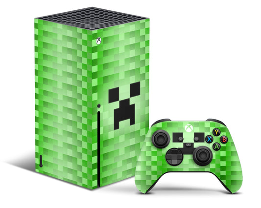 Anime Town Creations Xbox Series X Minecraft Creeper Face Xbox Series X Skins - Anime Minecraft Xbox Series X & S Skin