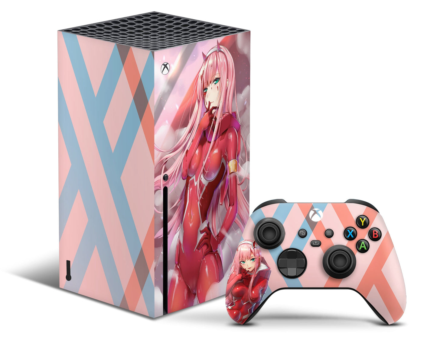 Anime Town Creations Xbox Series X Zero Two Hot Xbox Series X Skins - Anime Darling in the Franxx Xbox Series X & S Skin