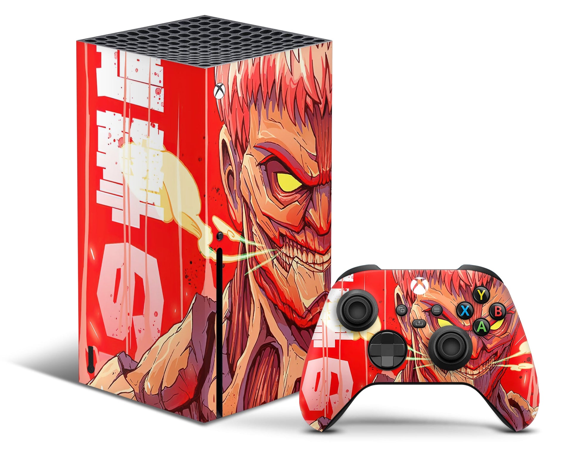 Anime Town Creations Xbox Series X Attack on Titan Armored Titan Xbox Series X Skins - Anime Attack on Titan Xbox Series X & S Skin