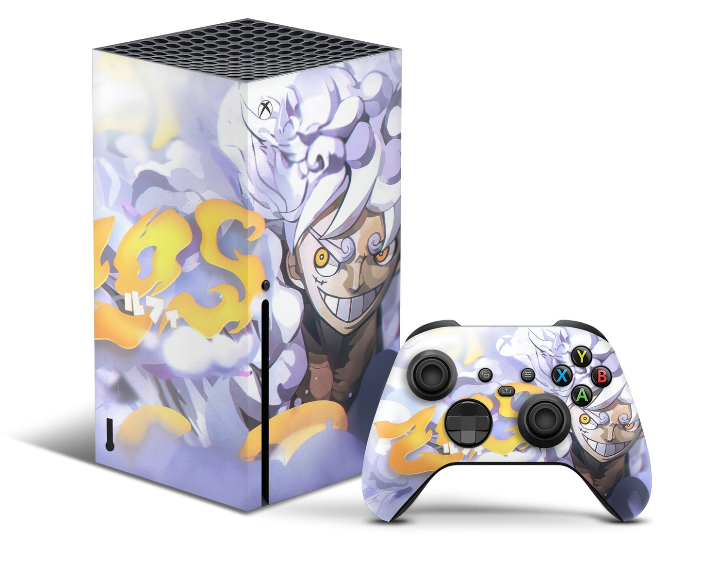 Anime Town Creations Xbox Series X One Piece Luffy Gear 5 White Xbox Series X Skins - Anime One Piece Xbox Series X & S Skin